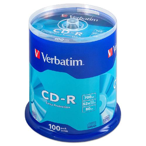 Диск CD-R Verbatim 700mb, 52x,Cake (100шт)