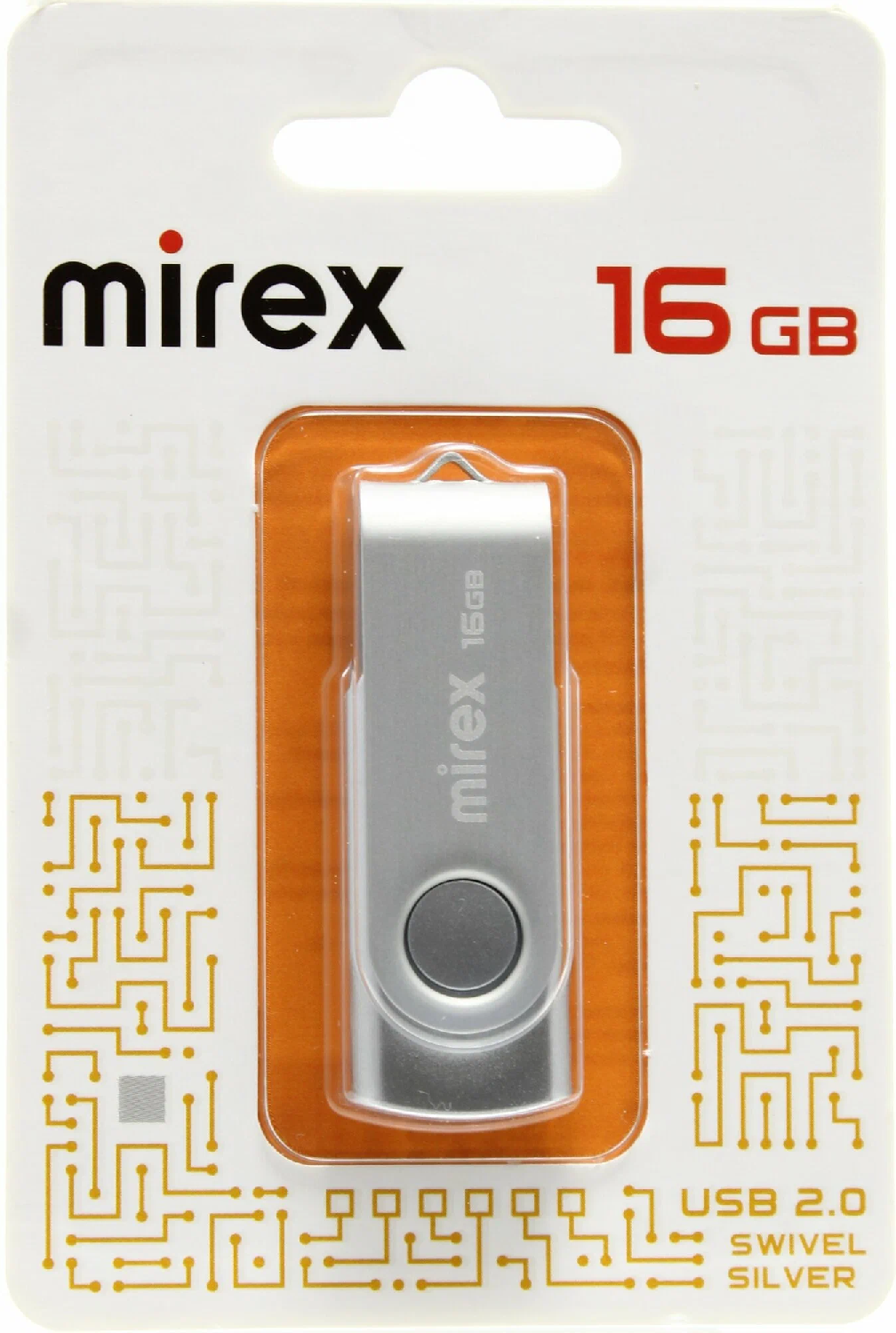 Flash USB 2.0 Mirex SWIVEL WHITE 16GB (ecopack)