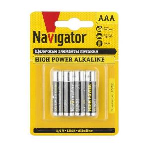 Батарейка Навигатор AAA NBT-NE-LR03-BP4 1шт