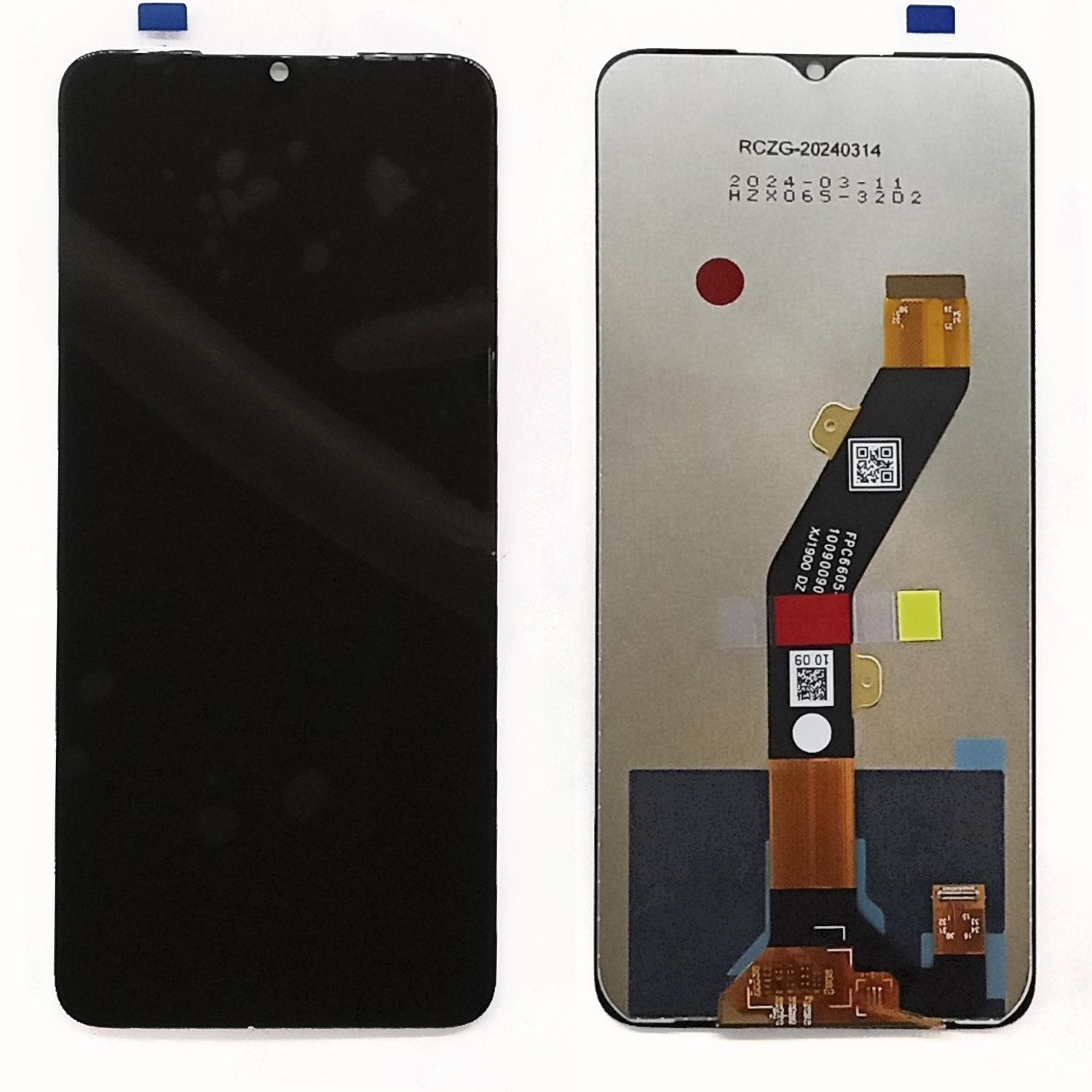 Модуль телефона Infinix Smart 7 (дисплей+тачскрин) черный оригинал
