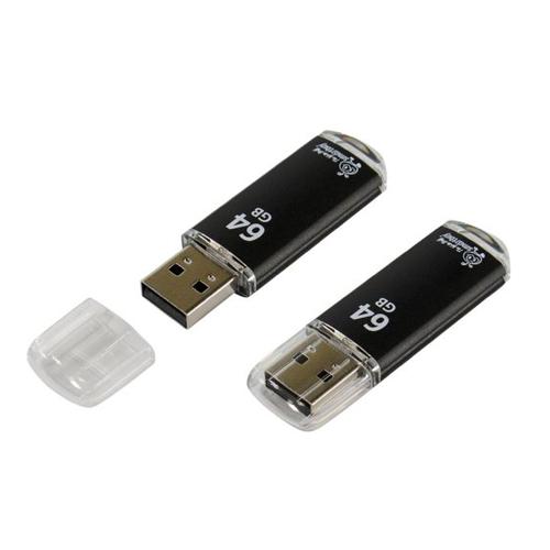 Flash USB2.0 64Gb Smart Buy V-Cut черный