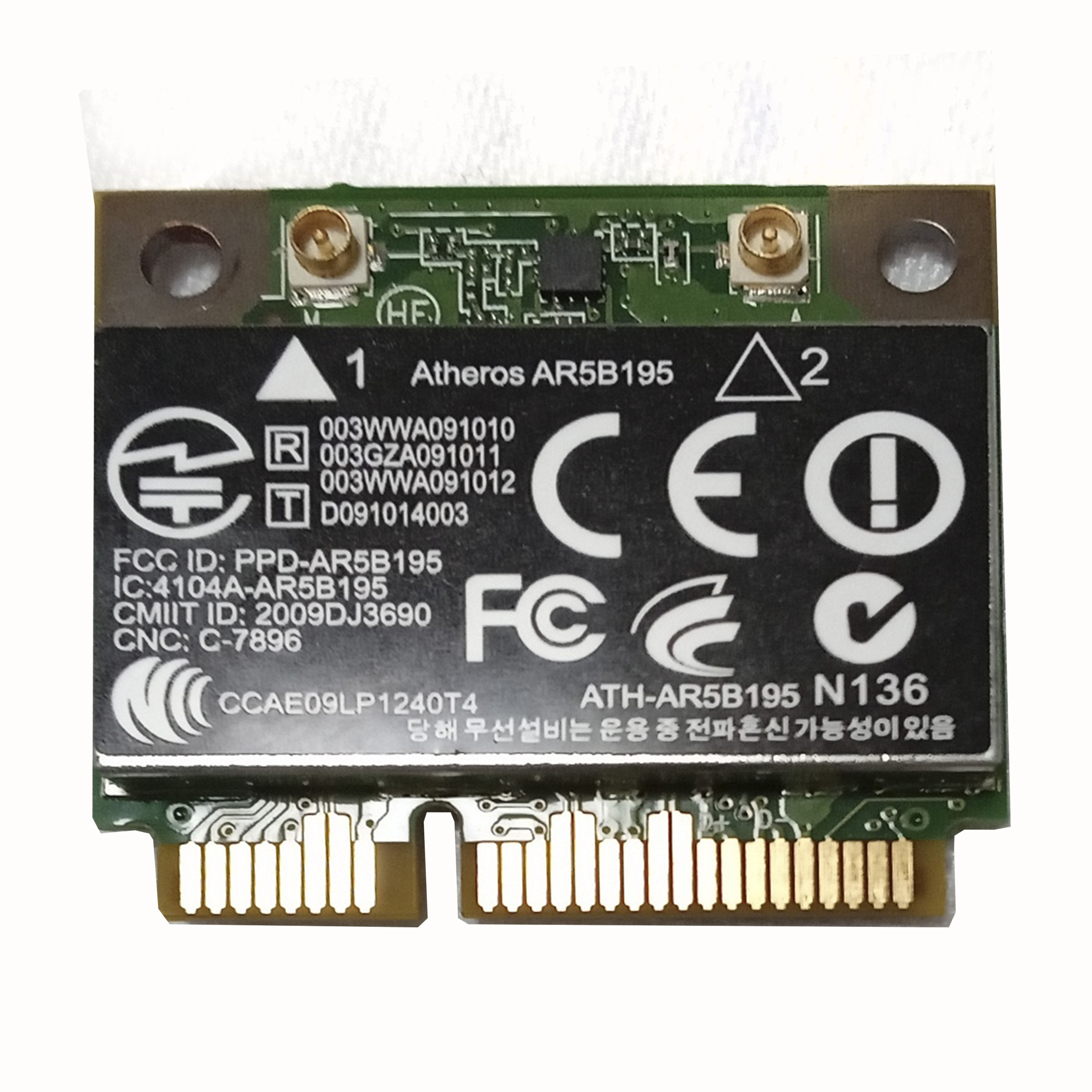 Модуль Wi-Fi + Bluetooh BT 3.0 Mini PCI-E Atheros AR5B195 802.11b/g/n б/у