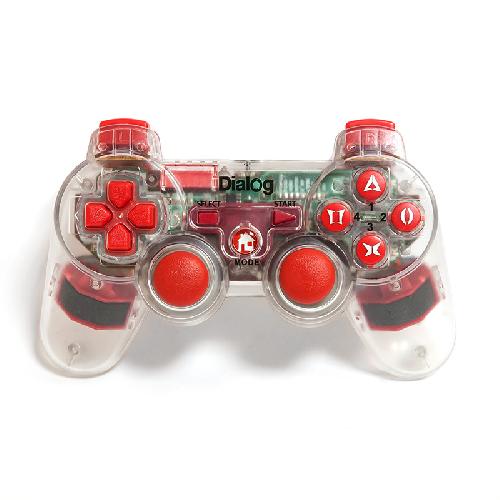 Геймпад Dialog Action GP-A17EL (12прогр кн+2jsk+пер видов 8/напр), USB/PS3, вибрация, подсветка, кра