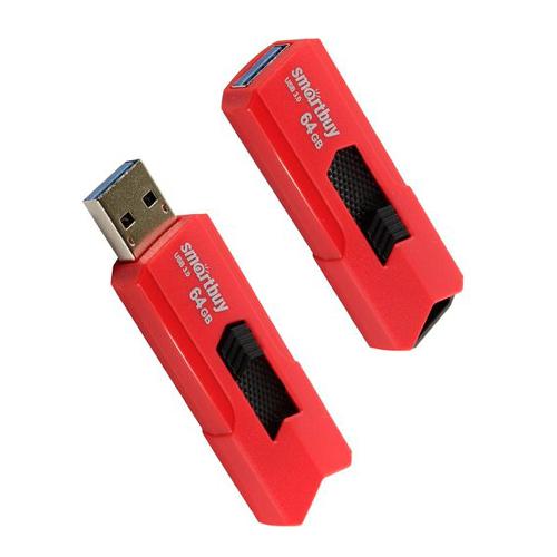 Flash USB3.0 64Gb SmartBuy STREAM красный, SB64GBST-R3