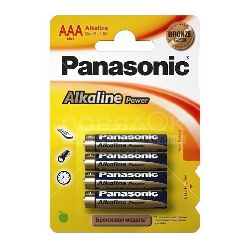 Батарейка Panasonic Alcaline AAA LR03/4BP 1шт