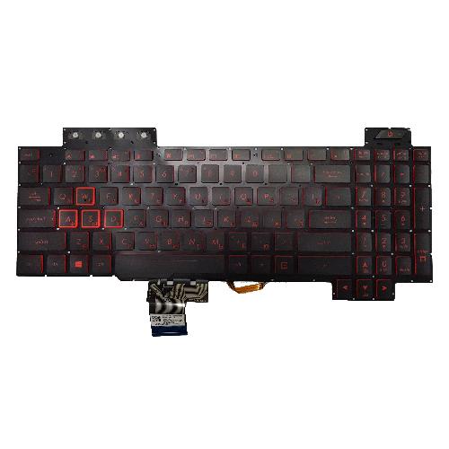 Клавиатура ноутбука Asus FX504/FX80/FX505 черная с красной подсветкой