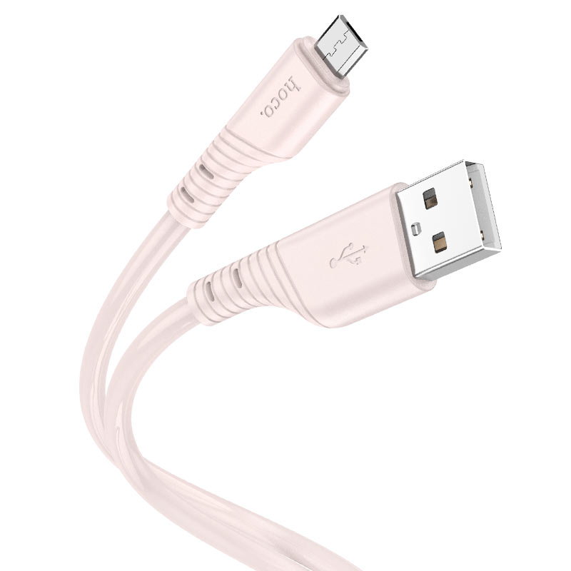 Кабель USB - Type-C HOCO X97 (светло-розовый) 1м силиконовый