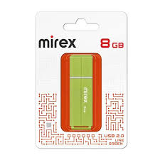 Flash USB 2.0 Mirex LINE GREEN 8GB (ecopack)
