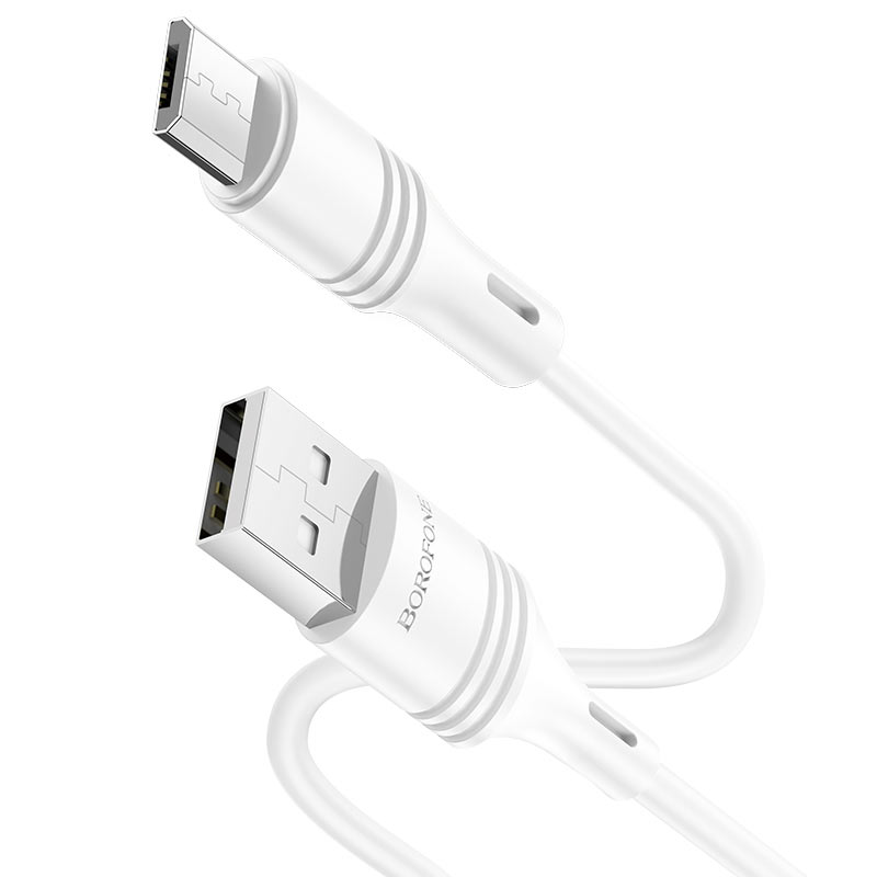 Кабель USB - MicroUSB BOROFONE BX43 2,4A (белый) 1м