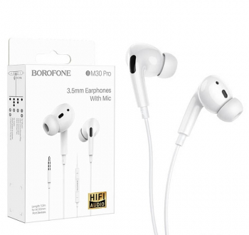 Наушники Borofone BM30 Pro с микрофоном белые