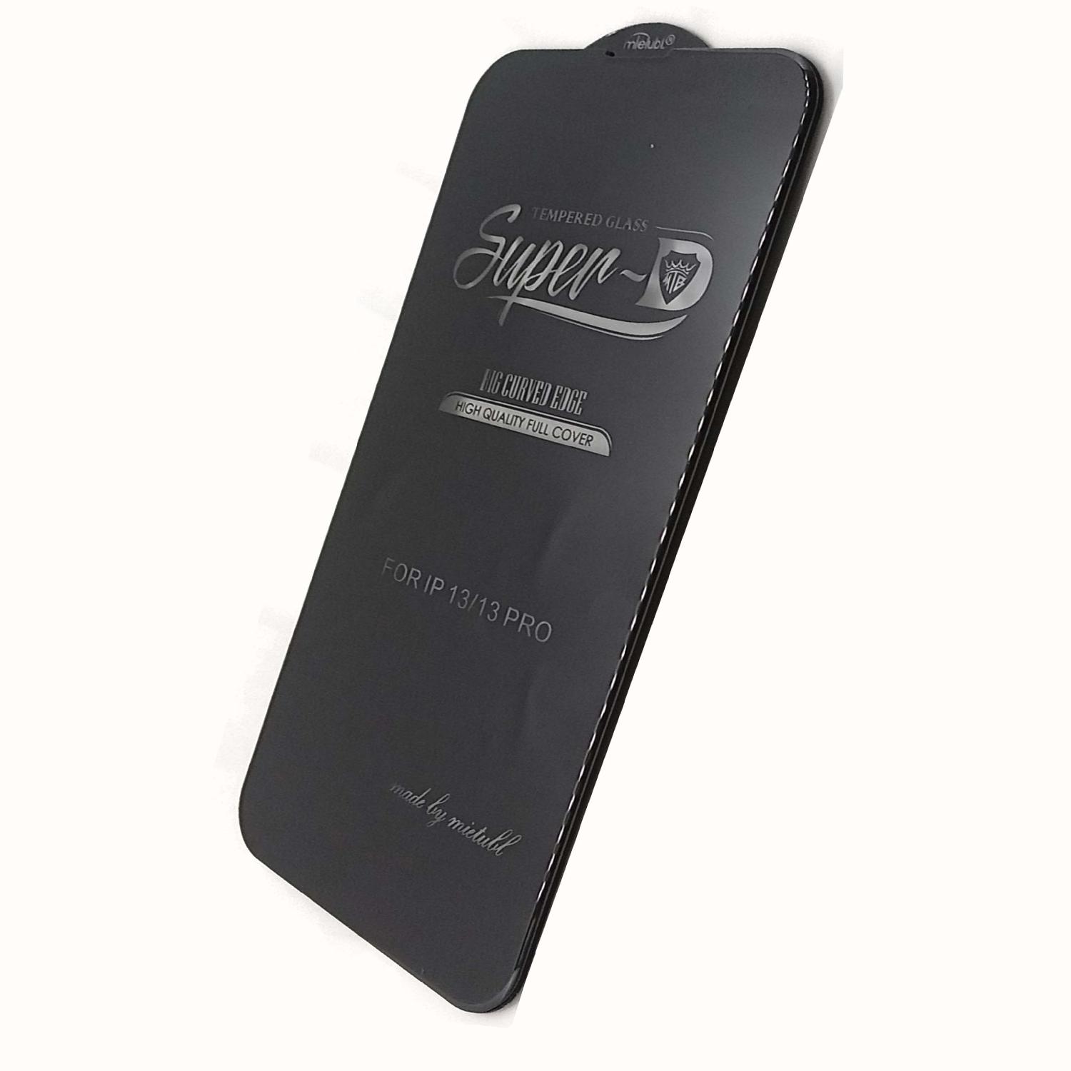 Защитное стекло на дисплей для iPhone 13 / 13 Pro / 14 (Gorilla Glass) SUPER-D 5D (черный) Mietubl