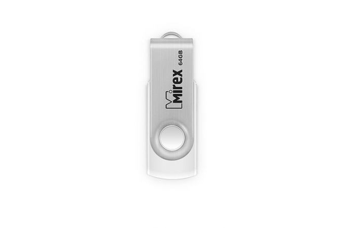 Flash USB 2.0 Mirex SWIVEL WHITE 64GB (ecopack)