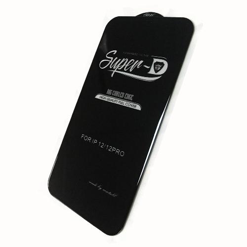 Защитное стекло телефона iPhone 12/12 Pro Super-D 5D (тех упак) черное