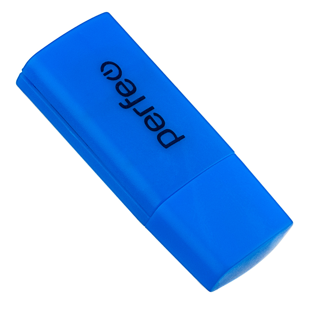 Картридер Perfeo Card Reader Micro SD, (PF-VI-R023 Blue) синий