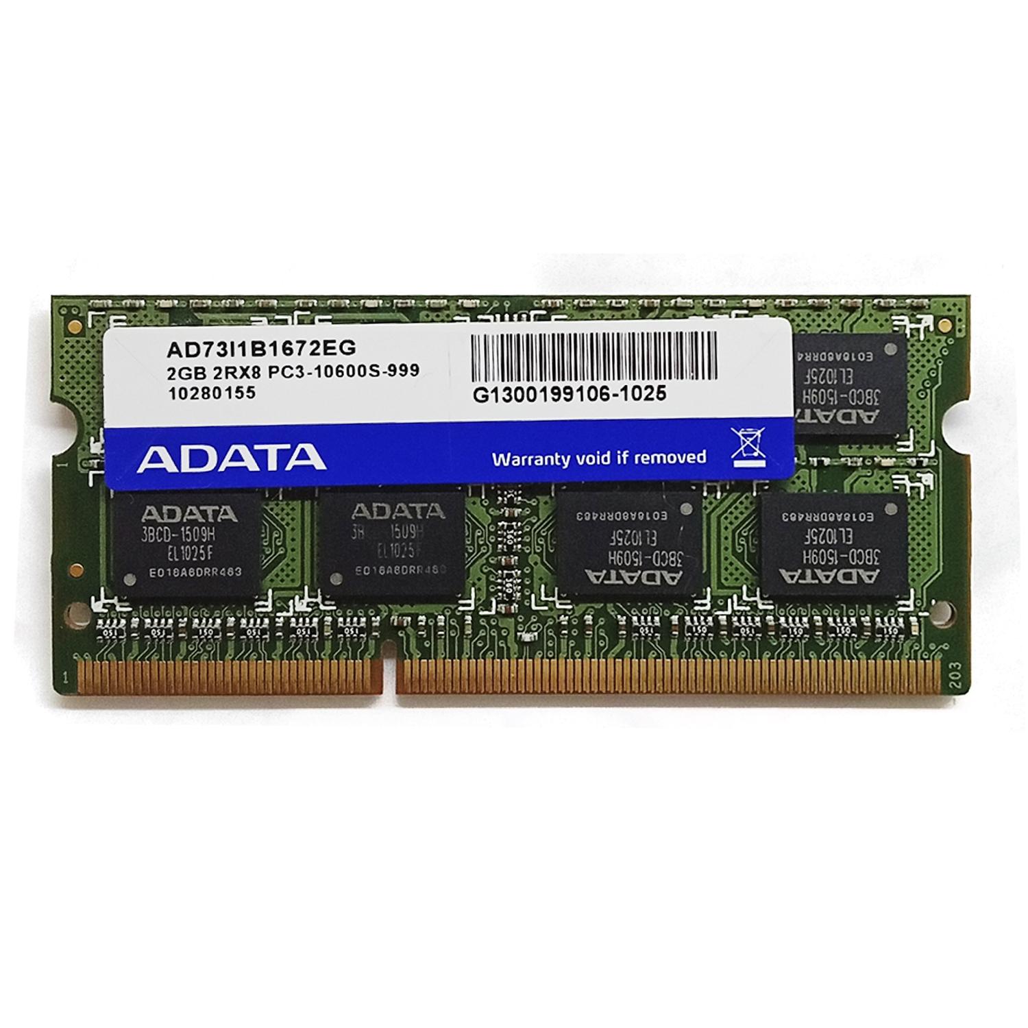 Оперативная память ADATA AD73I1B1672EG 2GB 2RX8 PC3-10600S-999 б/у