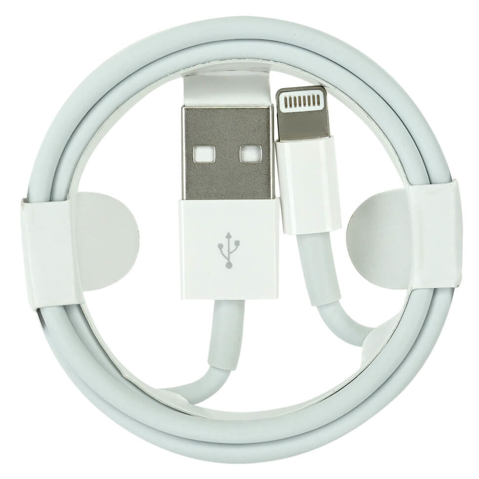 Кабель USB - Lightning Foxconn Вариант  (без упаковки) (белый) 1м