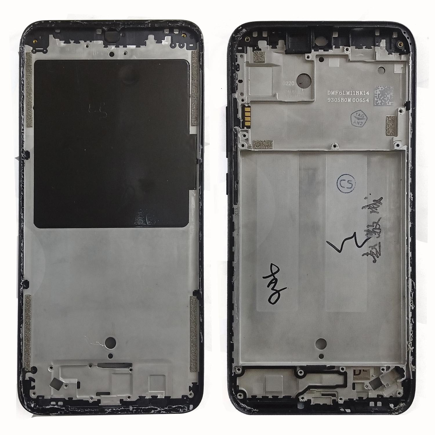 Корпус телефона Xiaomi Redmi 7 средняя часть черная