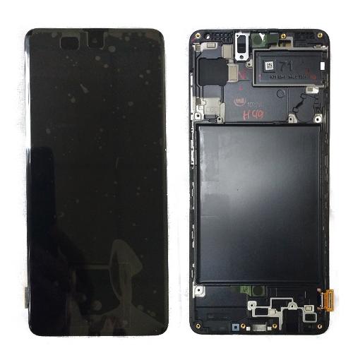Модуль телефона Samsung A715 Galaxy A71 (дисплей+тачскрин) с рамкой оригинал черный