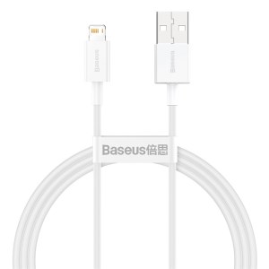 Кабель Lightning - USB Baseus Superior Series Fast Charging 2.4А белый 1м