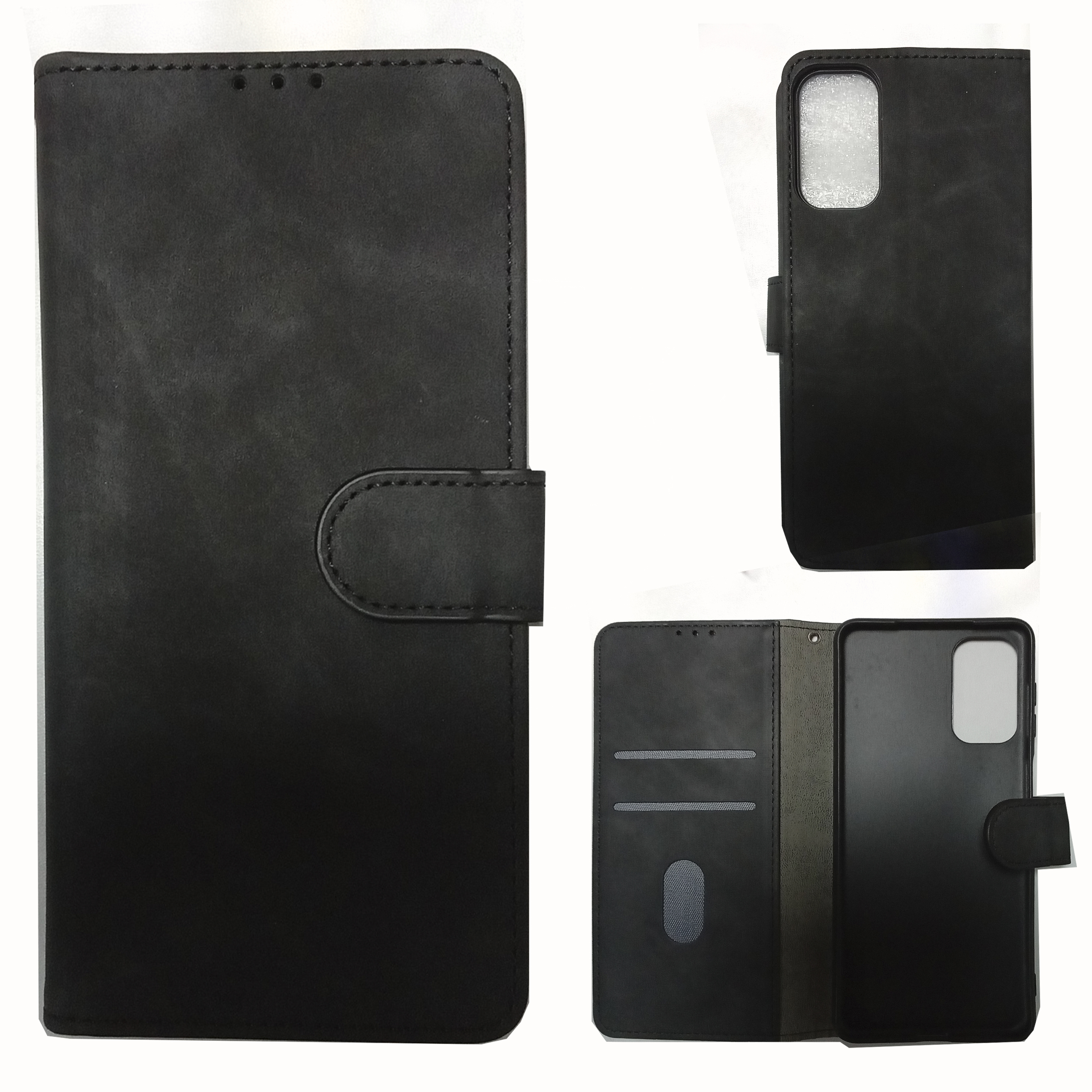 Чехол книжка телефона Samsung  M525/M526 Galaxy M52 черный с хлястиком