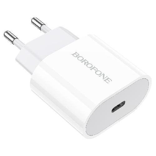 Сетевое зарядное устройство-1USB-C Borofone BA61A, белый