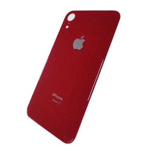 Задняя крышка телефона iPhone XR красная (с большим отверстием)