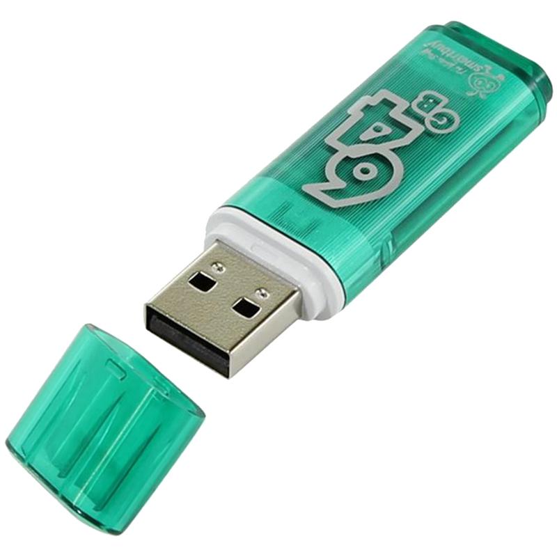 Flash USB 64GB SmartBuy Glossy зеленый, SB64GBGS-G