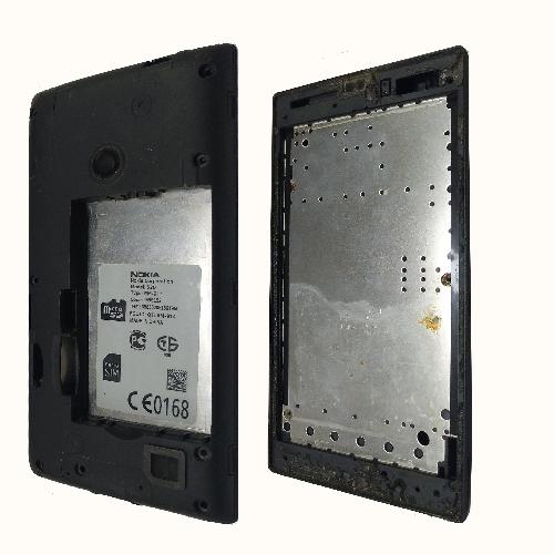 Корпус телефона Nokia Lumia 520 RM-914 средняя часть черная оригинал б/у