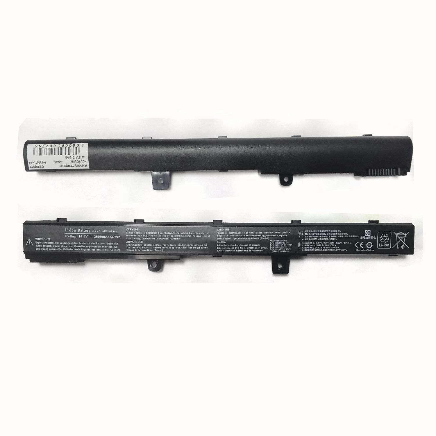 Аккумуляторная батарея ноутбука Asus A41N1308 14.4V-2.6Ah