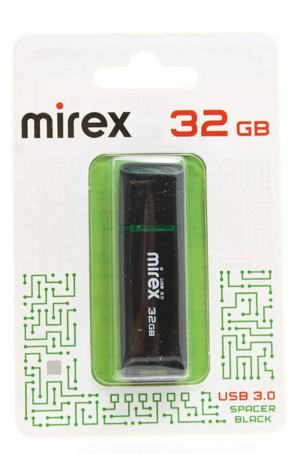 Flash USB 3.0 Mirex SPACER BLACK 32GB (ecopack)