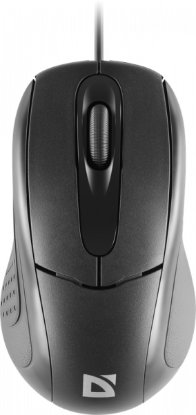 Оптич мышь Defender Standart MB-580 (черн) (2кн+кол/кн), USB,1.8м