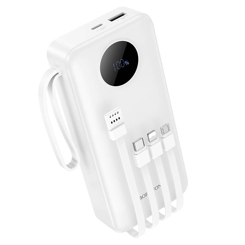 Внешний аккумулятор Power Bank BOROFONE BJ53A Power four-cable (20000 mAh) (бел