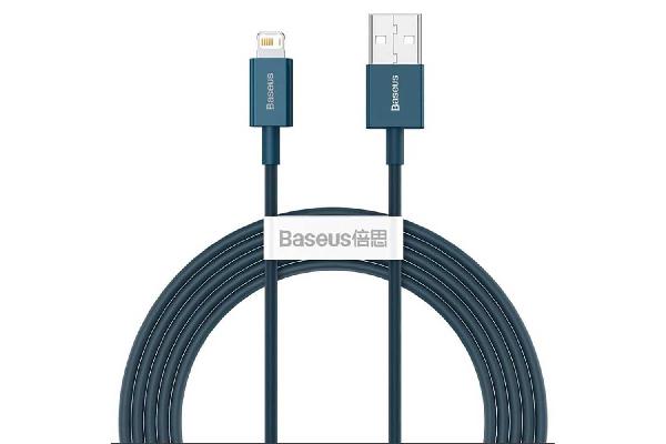 Кабель Baseus Superior Series Fast Charging Data Cable Lightning 2.4А, синий (CALYS-A03), 1 м.