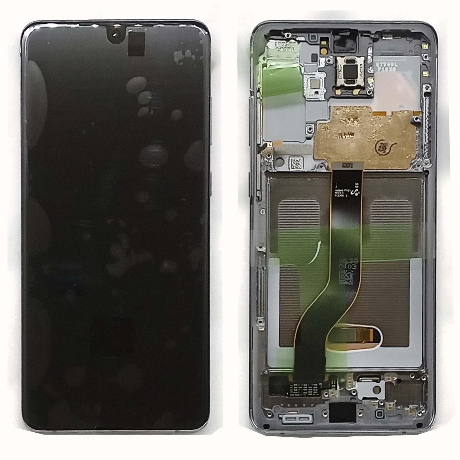 Модуль телефона Samsung G985F Galaxy S20 Plus Service Pack (дисплей+тачскрин) ориг серый на раме