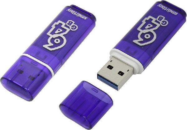 Flash USB 3.0 64Gb Smart Buy Glossy синий