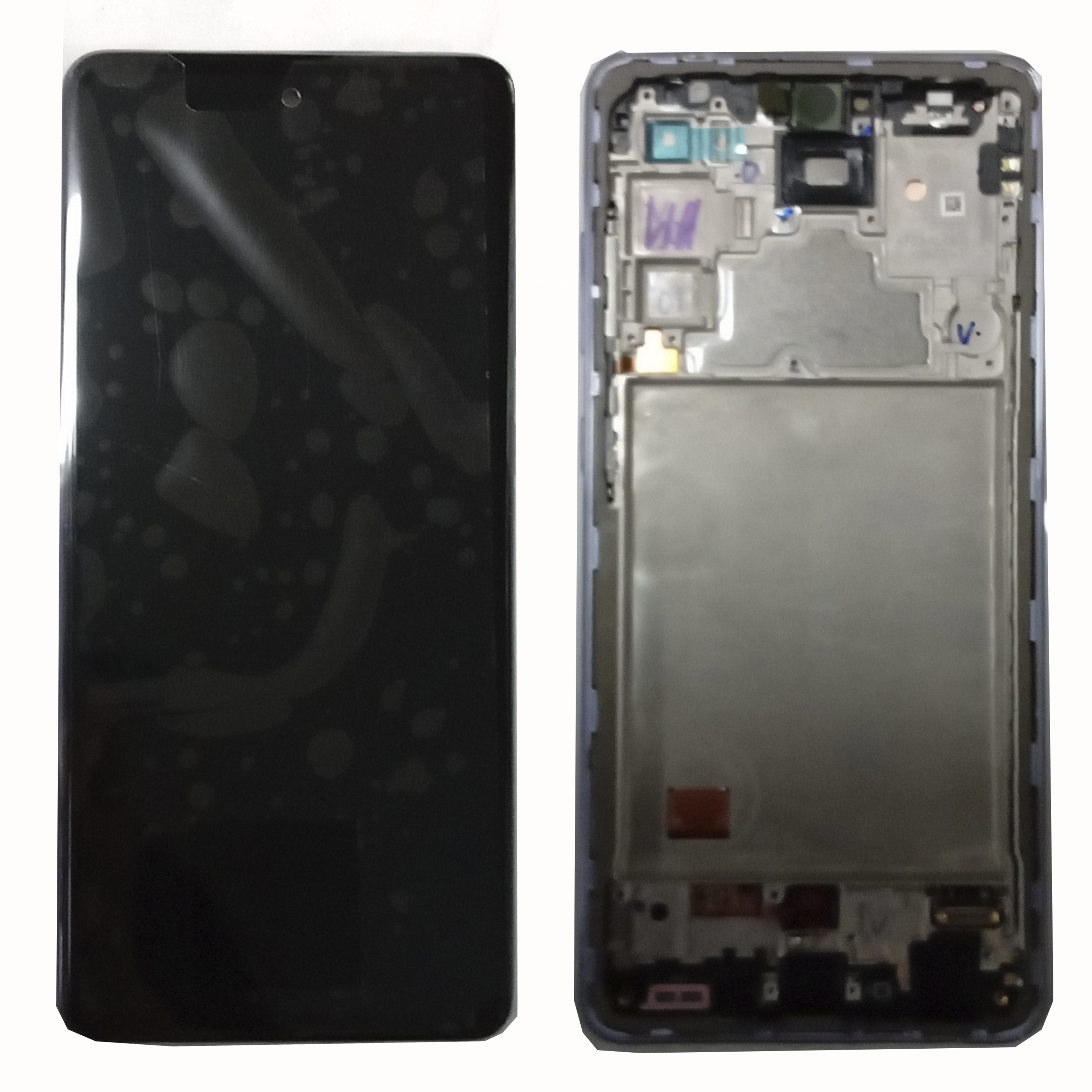Модуль телефона Samsung A725 Galaxy A72 (дисплей+тачскрин) с рамкой оригинал фиолетовый