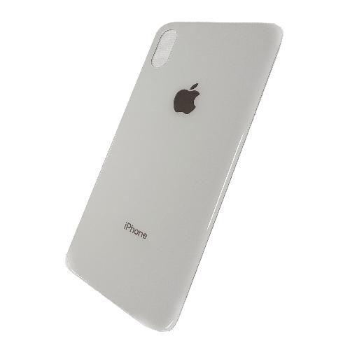 Задняя крышка телефона iPhone XS Max (стекло) c увеличенным вырезом под камеру белая