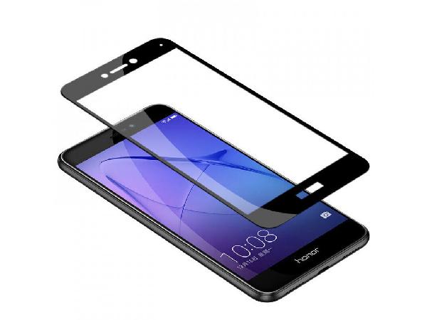 Защитное стекло телефона Honor 8 lite 5D (тех упак) черное