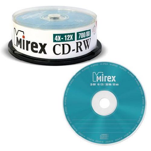 Диски CD-RW Mirex 700mb 12x ( 50шт) цена за 1 шт.