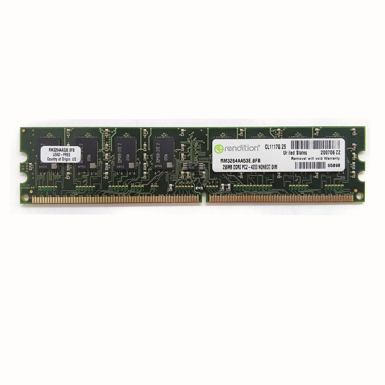 Оперативная память Rendition 256MB RM3264AA53E.8FB DDR2 PC2-4200 б/у