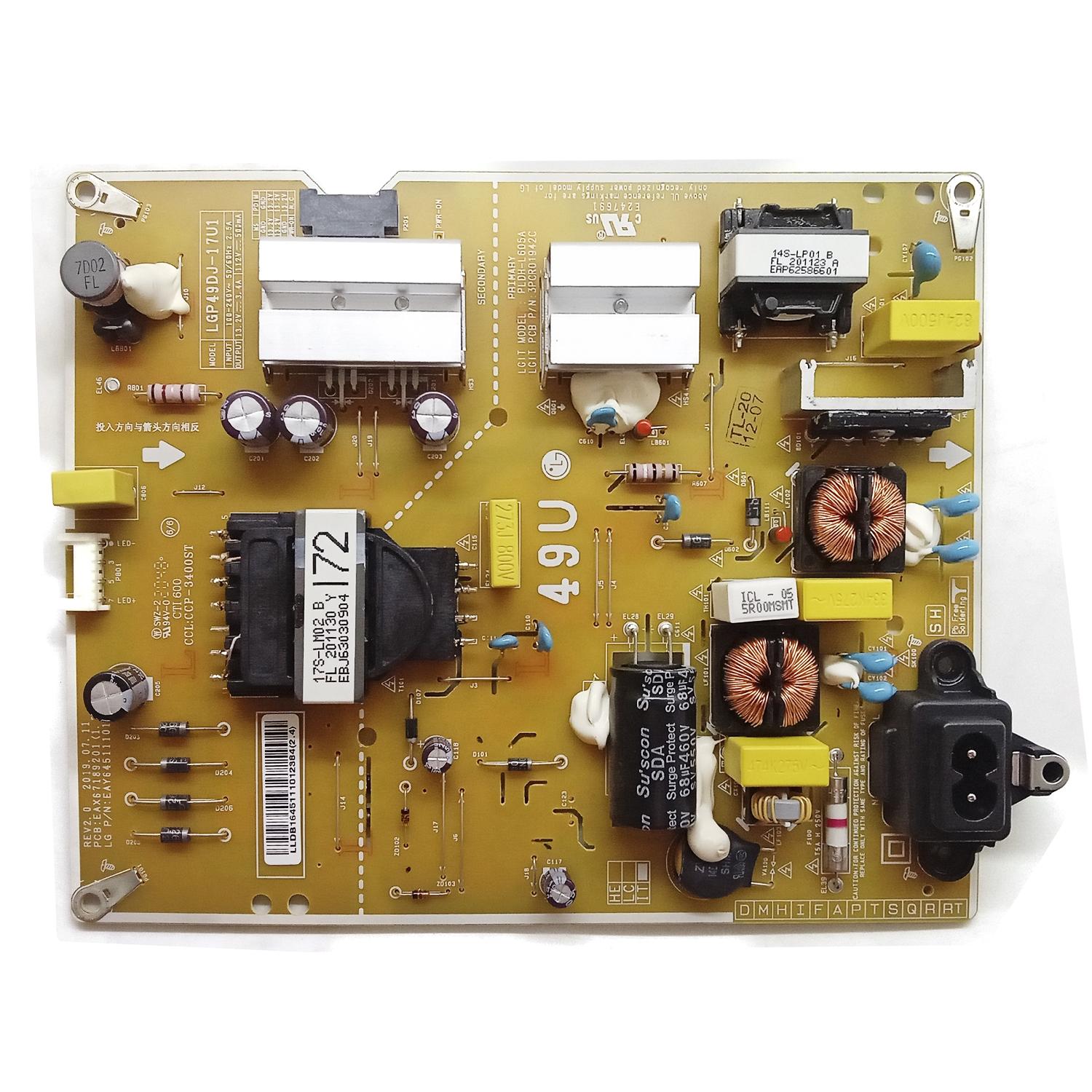 Блок питания EAX67189201 (1.7)телевизора LG 49UN71006LB б/у