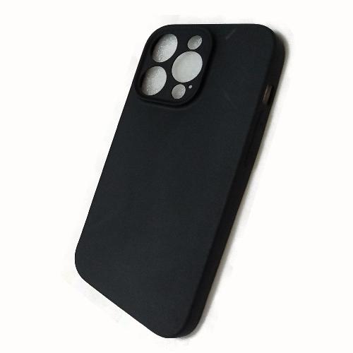 Чехол iPhone 14 Pro силикон (черный)