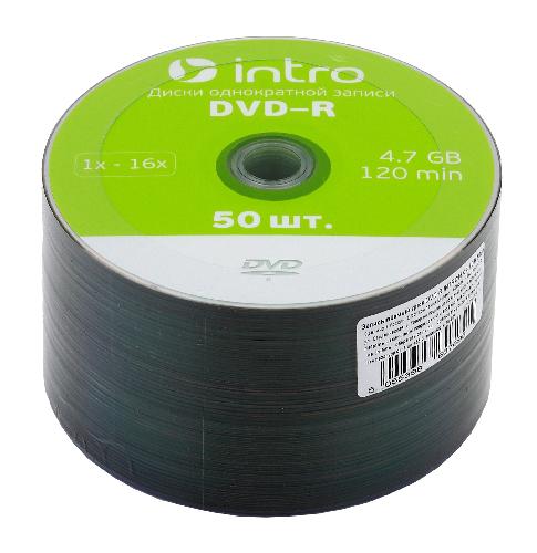 Диски DVD-R Intro 16x Shrink (50)