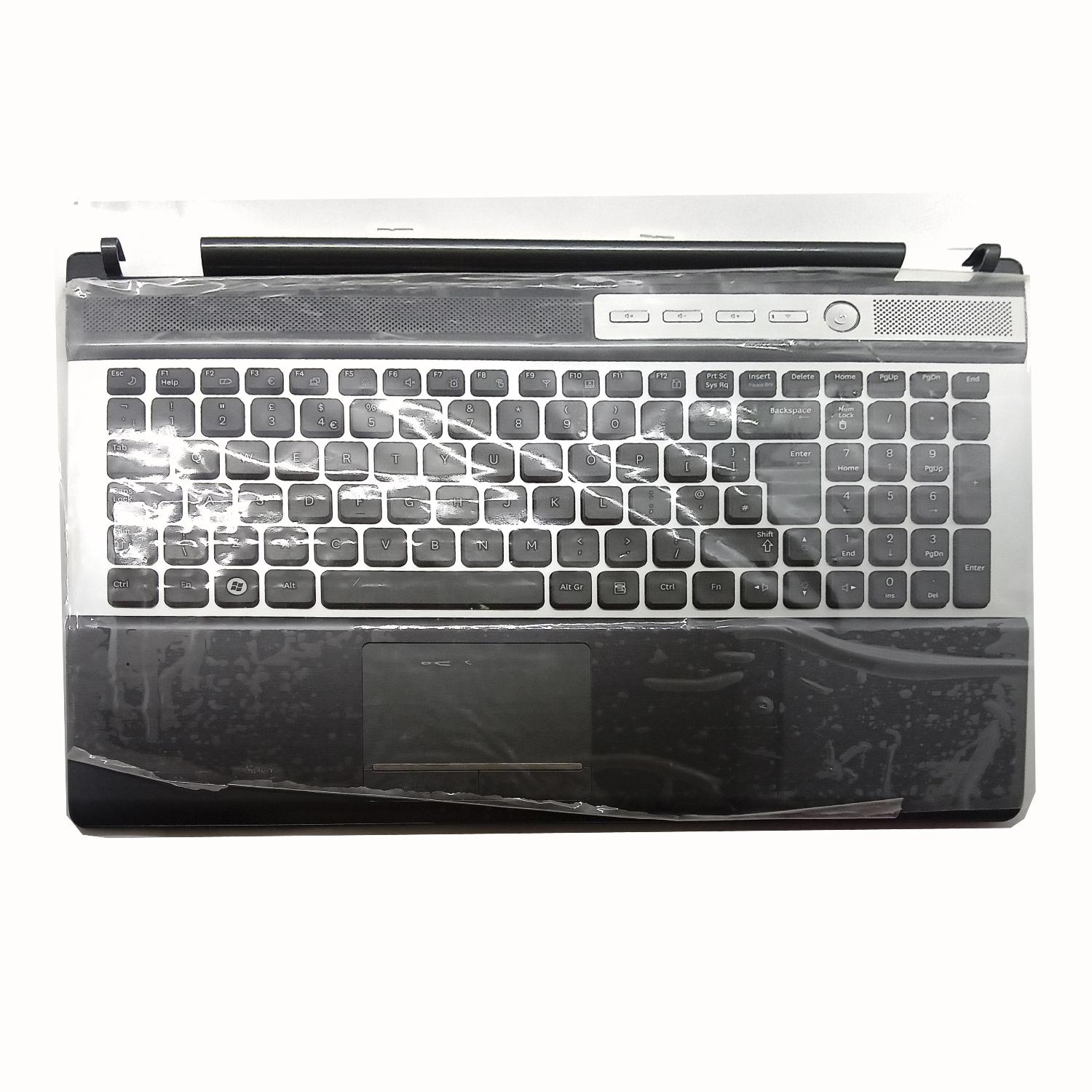 Клавиатура ноутбука Samsung RF510/511 в серебр.корпусе (англ.) черная