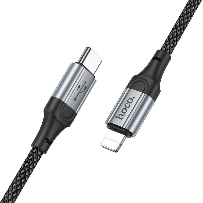 Кабель USB Type-C - Lightning HOCO X102 PD20W 3A (черный) 1м