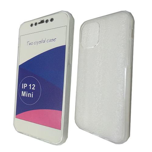 Чехол телефона iPhone 12 mini двухсторонний силикон прозрачный
