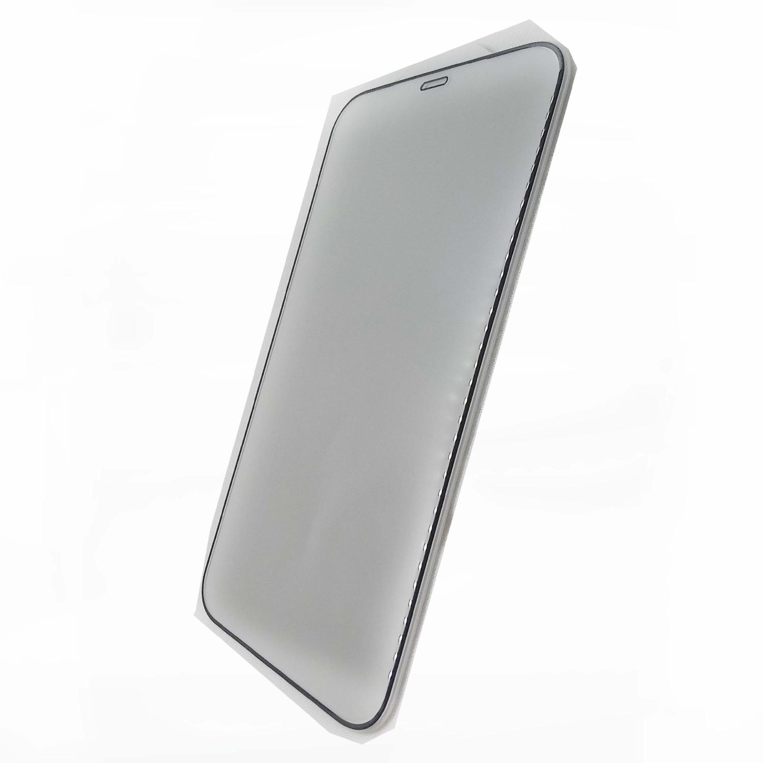 Защитное стекло "Премиум" для iPhone 12 Pro Max Черный (Закалённое+, полное покрытие)