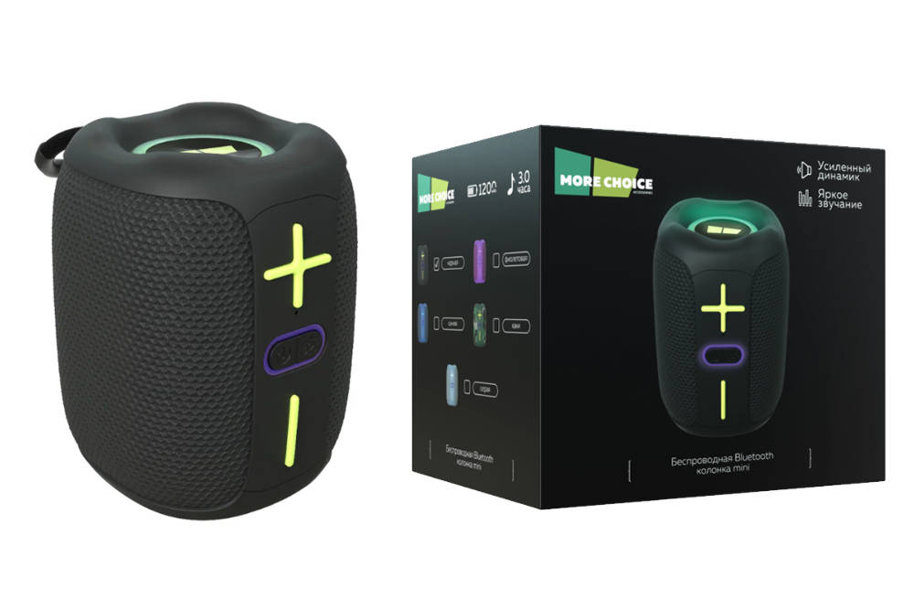 Портативная беспроводная колонка More Choice BS33 5.3 8W 1200 mAh (Black)
