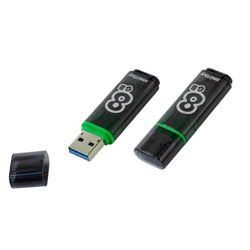 Flash USB3.0 8Gb Smart Buy Glossy серый