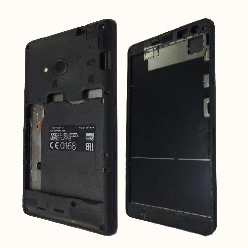 Корпус телефона Nokia RM-1090 Lumia 535 средняя часть черная оригинал б/у